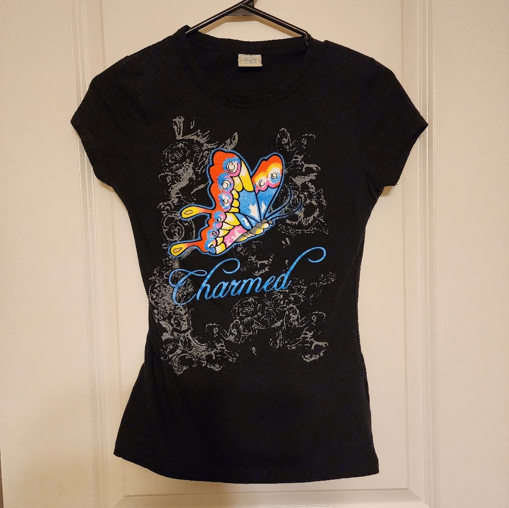 Black butterfly shirt